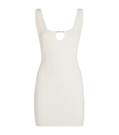 Shop Jacquemus Sierra Cut-out Mini Dress In White
