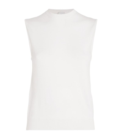 Shop Eleventy Wool Sleeveless Tank Top In White
