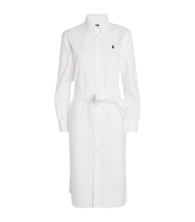 Shop Polo Ralph Lauren Long-sleeve Cory Shirt Dress In White