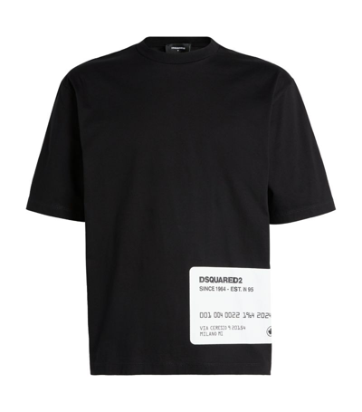 Shop Dsquared2 Cotton Credit Card T-shirt In Black