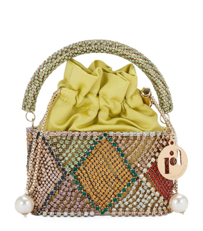 Shop Rosantica Embellished Pocket Patchwork Top-handle Bag In Multi