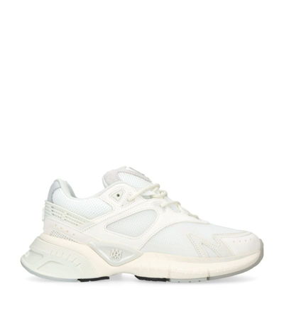 Shop Amiri Leather Ma Runner Sneakers In White