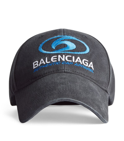 Shop Balenciaga Logo Surfer Cap In Black