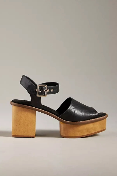 Shop Kelsi Dagger Brooklyn Groove Platform Sandals In Black