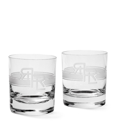 Shop Ralph Lauren Set Of 2 Ashton Double-old-fashioned Glasses (380ml) In Clear