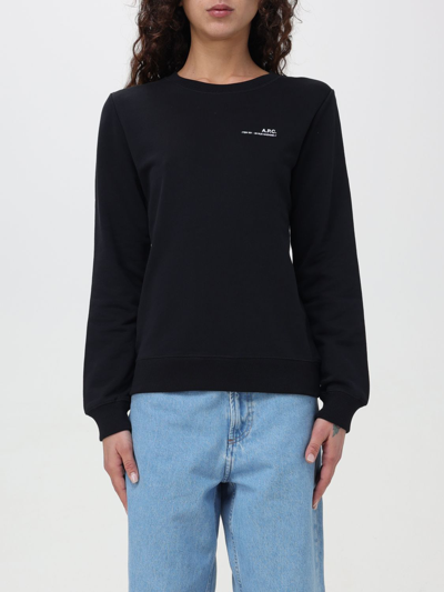 Shop Apc Sweatshirt A.p.c. Woman Color Black