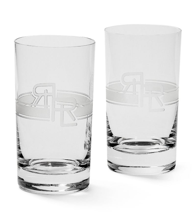 Shop Ralph Lauren Set Of 2 Ashton Highball Glasses (473ml) In Clear