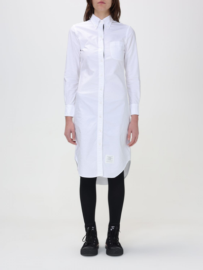 Shop Thom Browne Dress  Woman Color White