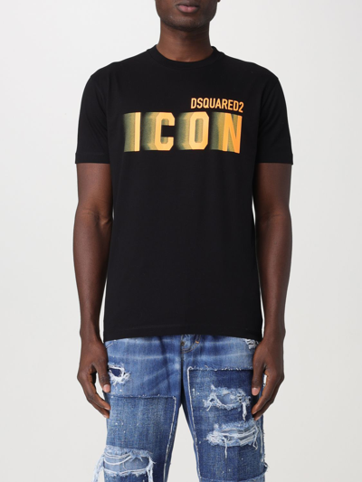 Shop Dsquared2 T-shirt  Men Color Black 2