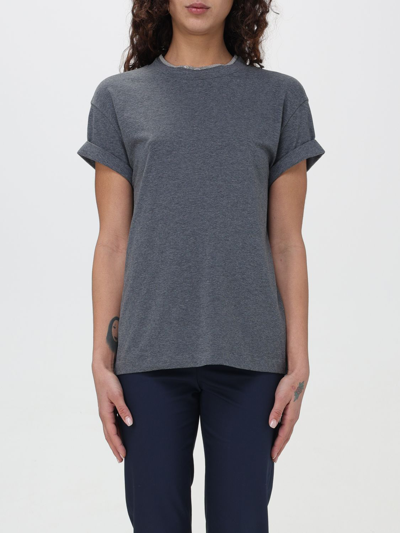 Shop Brunello Cucinelli T-shirt  Woman Color Grey