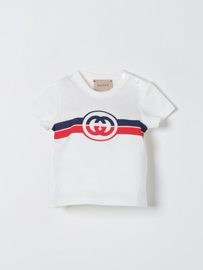 Shop Gucci T-shirt  Kids Color White