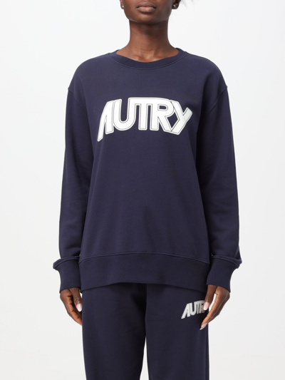 Shop Autry Sweatshirt  Woman Color Blue