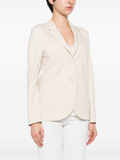 Shop Harris Wharf London Single-breasted Blazer In White