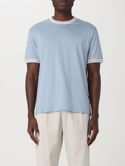 Shop Eleventy T-shirt  Men Color Blue