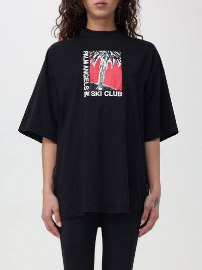 Shop Palm Angels T-shirt  Woman Color Black