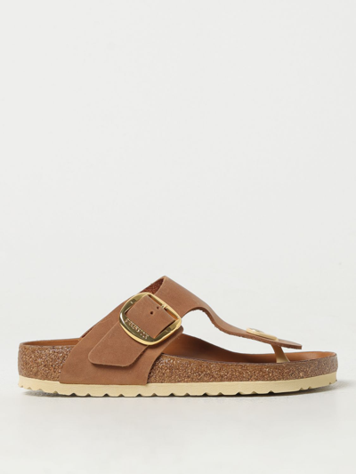Shop Birkenstock Flat Sandals  Woman Color Brown