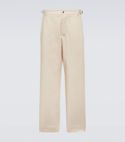 Shop Jacquemus Le Pantalon Jean Cotton And Linen Pants In Beige