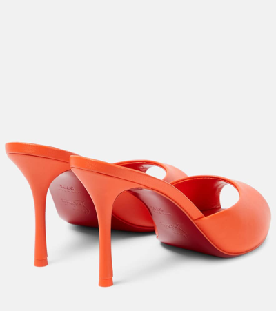 Shop Christian Louboutin Me Dolly 85 Leather Mules In Orange