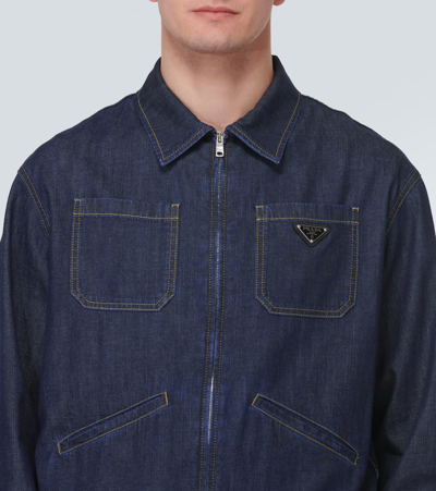 Prada Jeansjacke In Blue