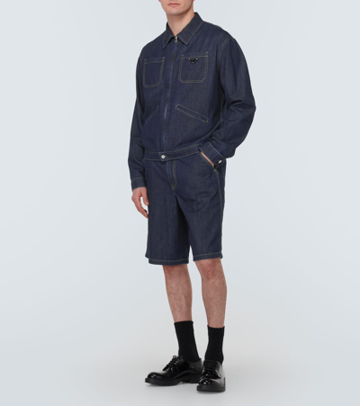 Prada Jeansjacke In Blue