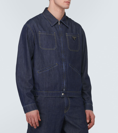 Prada Jeansjacke In Blue