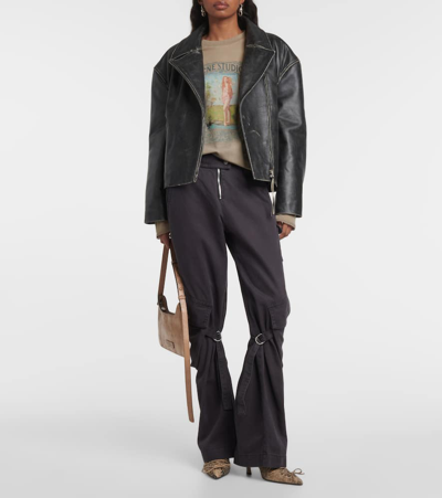 ACNE STUDIOS MID-RISE COTTON CANVAS CARGO PANTS 