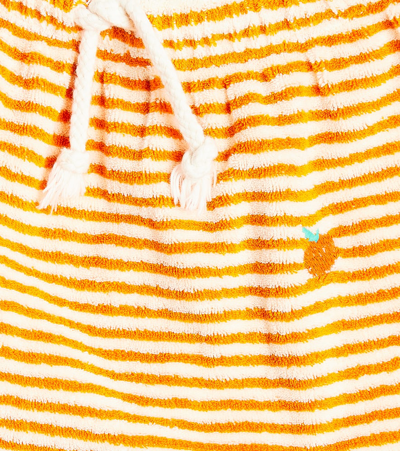 Shop Bobo Choses Baby Striped Terry Sweatpants In Orange