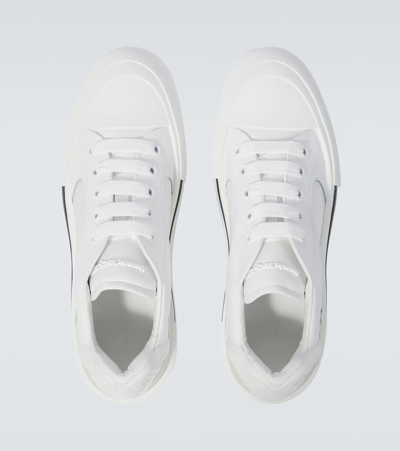Shop Alexander Mcqueen Skate Deck Plimsoll Sneakers In White