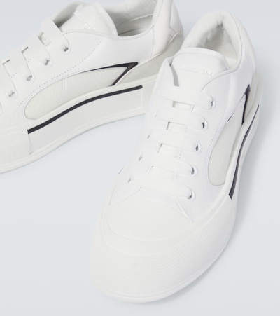 Shop Alexander Mcqueen Skate Deck Plimsoll Sneakers In White