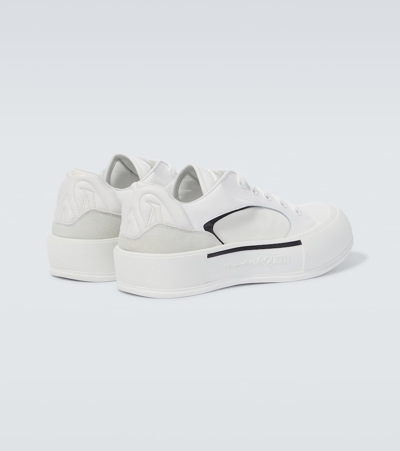 Shop Alexander Mcqueen Skate Deck Plimsoll Sneakers In White
