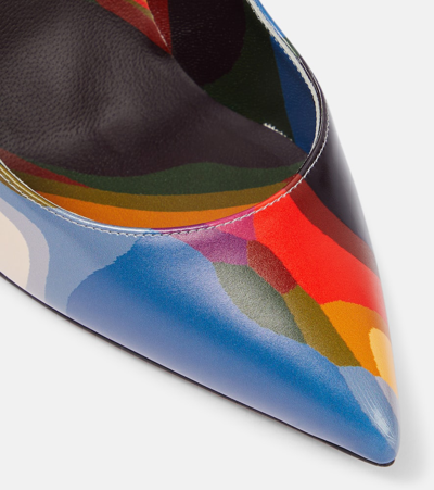 Christian Louboutin Womens Multi Hot Chick 100 Patterned Leather Courts In Multicolor