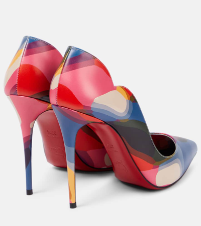 Christian Louboutin Womens Multi Hot Chick 100 Patterned Leather Courts In Multicolor