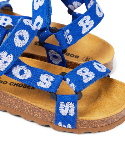 Shop Bobo Choses Logo Canvas Sandals In Multicoloured