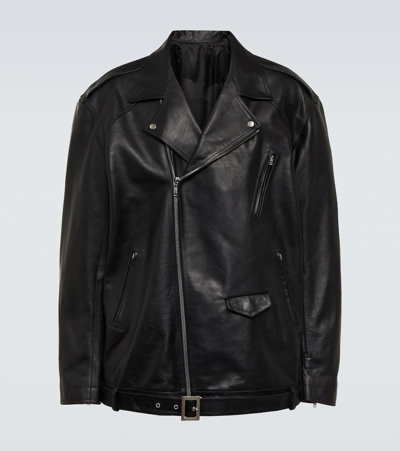 Shop Rick Owens Jumbo Luke Stooges Leather Jacket In Schwarz