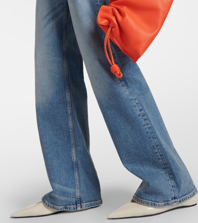 Shop Ag New Bgy High-rise Wide-leg Jeans In Blue