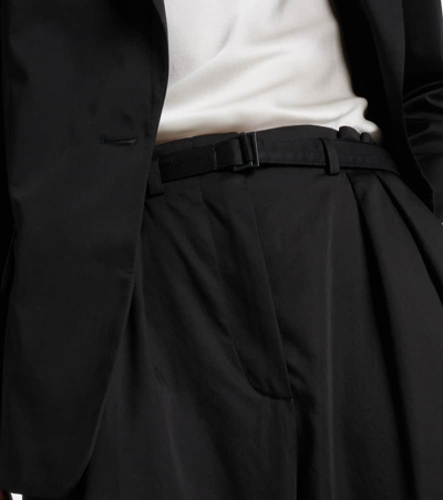 Joseph Tunis High-rise Cotton Wide-leg Pants In Black