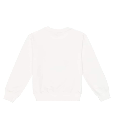 Moschino Printed Cotton-blend Sweatshirt In White