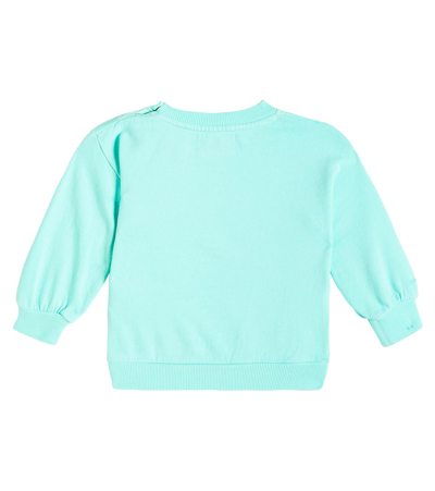 Shop Bobo Choses Baby Happy Mask Jersey Sweatshirt In Light Blue