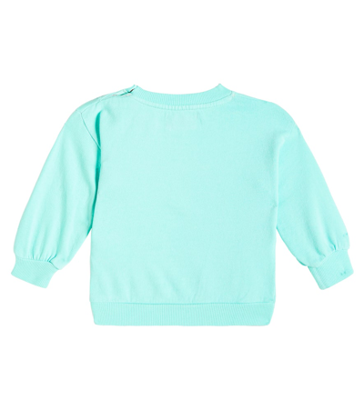 Bobo Choses Baby Happy Mask Jersey Sweatshirt In Light Blue
