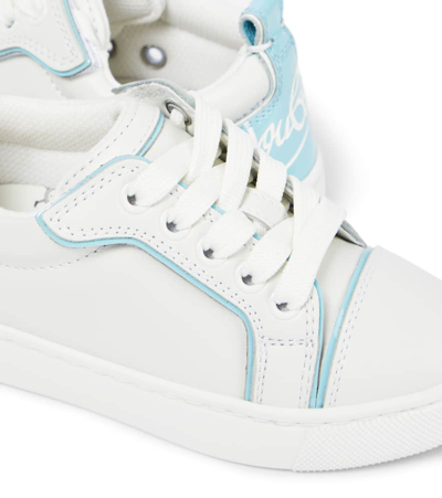 Christian Louboutin Funnyto Leather Sneakers In Bianco/mineral