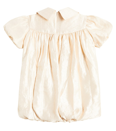 Shop Caroline Bosmans Glaze Ruffled Dress In Cream