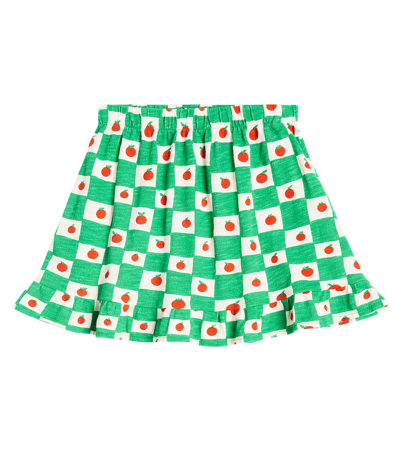 Shop Bobo Choses Printed Gathered Cotton Skirt In Multicoloured