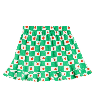 Shop Bobo Choses Printed Gathered Cotton Skirt In Multicoloured