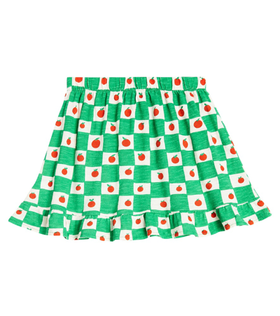 Bobo Choses Printed Gathered Cotton Skirt In Multicoloured