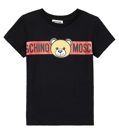 Moschino Set Of 2 Cotton Jersey T-shirts In White/black