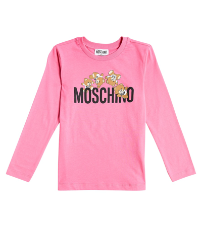 Shop Moschino Set Of 2 Cotton Jersey T-shirts In Pink