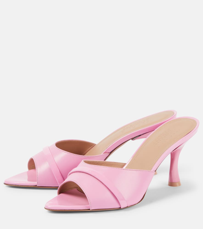 Shop Malone Souliers Julia 70 Leather Mules In Pink