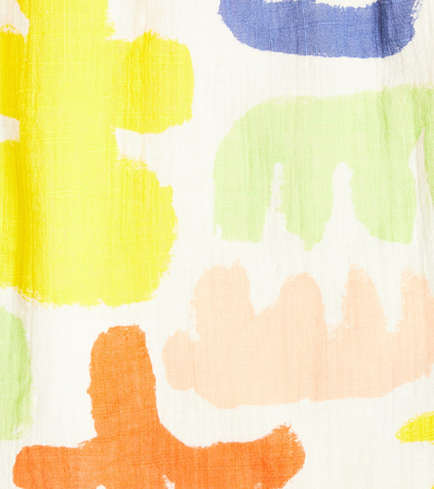 Bobo Choses Carnival Puff-sleeve Cotton Dress In Multicoloured