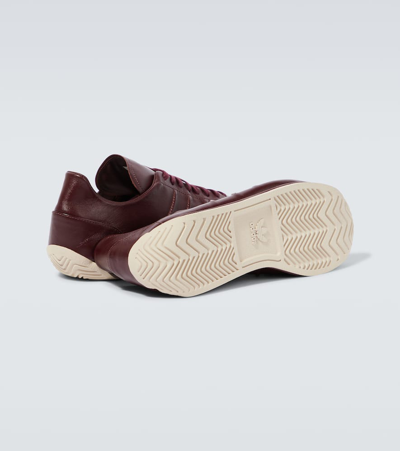 Shop Y-3 Country Leather Sneakers In Brown