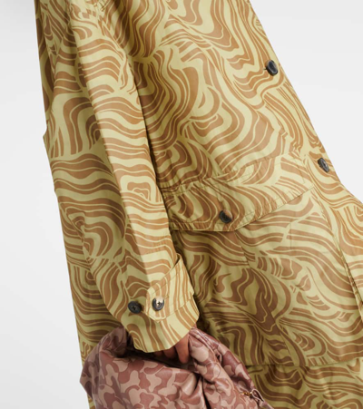 Dries Van Noten Reston Wave-print Single-breasted Oversized Coat In Multicoloured